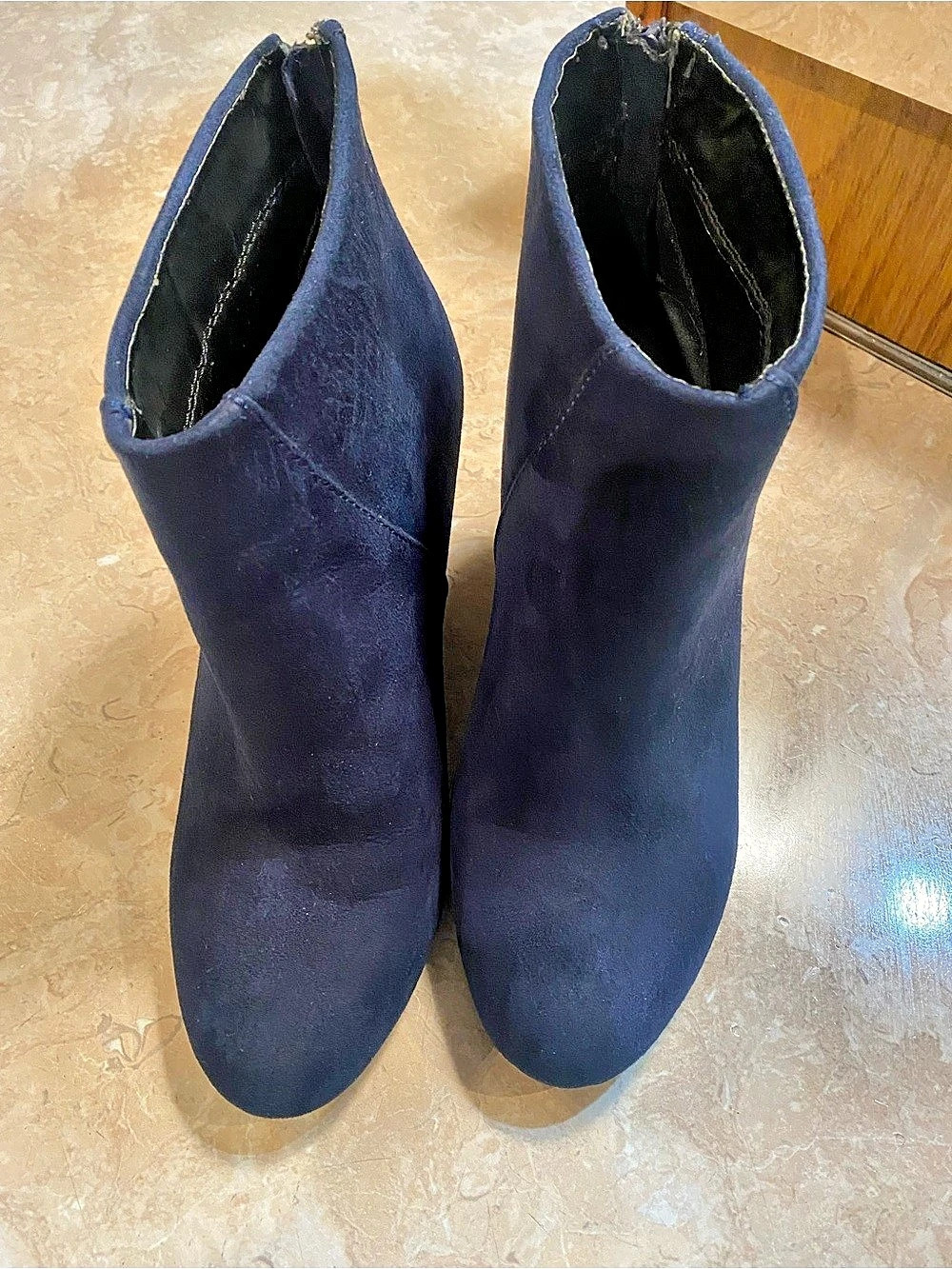 Charming Charlie Blue Wedge Ankle Boots